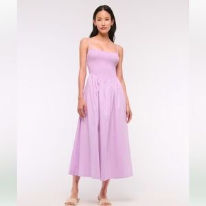 Abercrombie & Fitch - Sydney Smocked Dipped-Waist Midi Dress